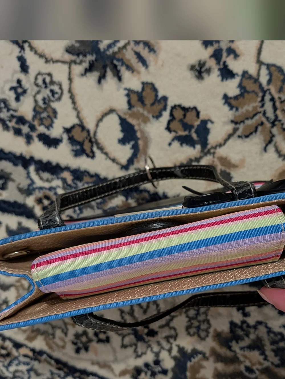 kate spade Multicolor Striped Canvas Tote